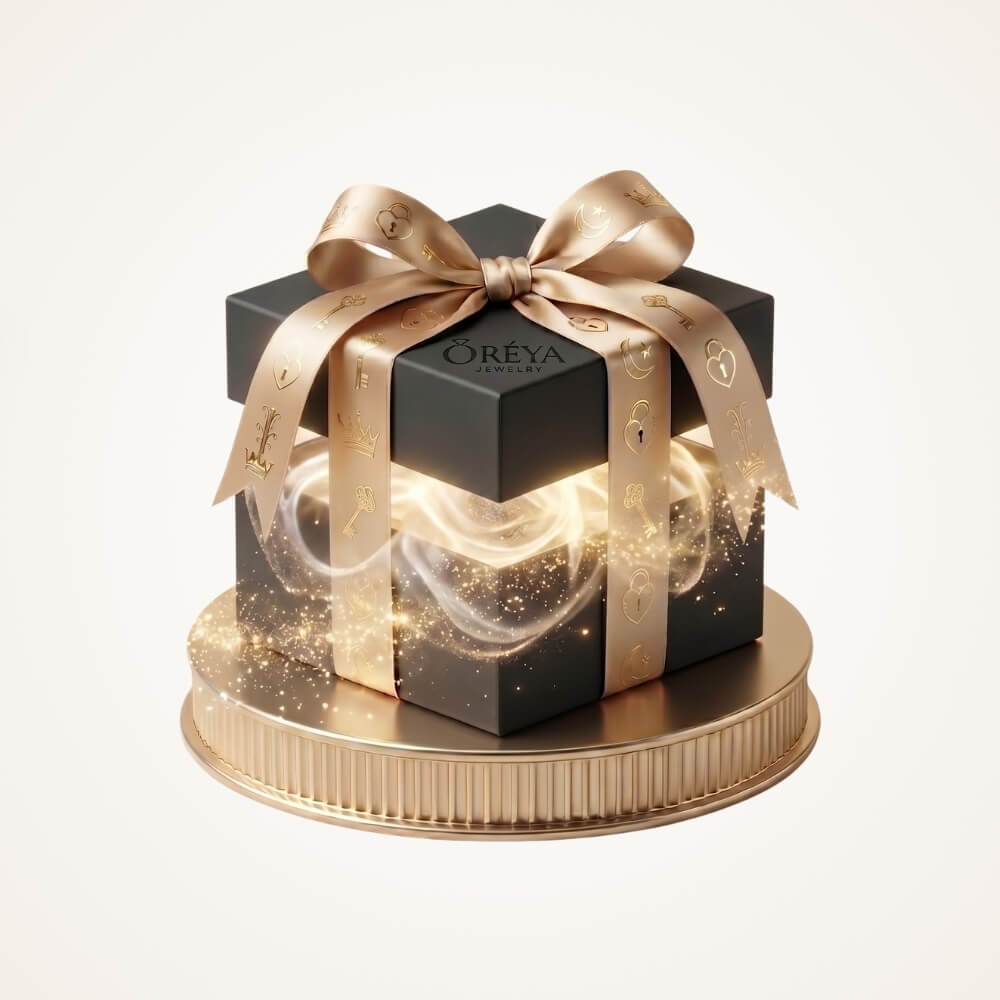 Mystery gift box with sparkling effects