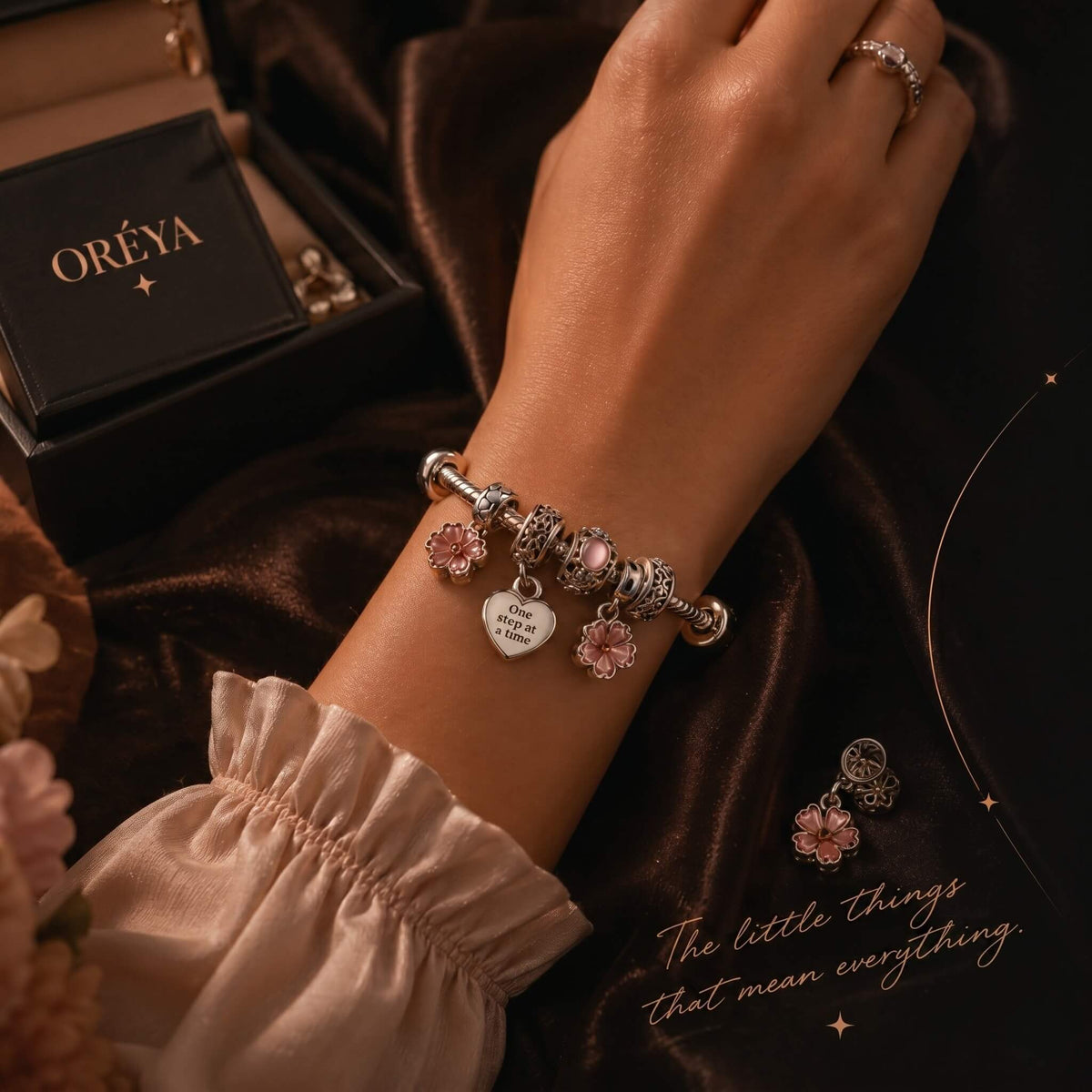 ORÉYA charm bracelet with meaningful storytelling charms